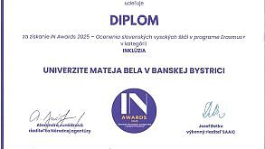 UMB z&iacute;skala ocenenie IN Awards 2025 za inkl&uacute;ziu v programe Erasmus+